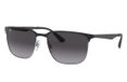 Ray-Ban RB3569 Lunettes de soleil carrées unisexe argent, métal noir lentille non polarisée grise
