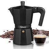 Yabano Kookplaat, espressomachine, 6 kopjes, Moka koffiepot, Italiaanse espresso voor gas of elektrische keramische kookplaat, Italiaans koffiezetapparaat voor cappuccino of latte (6 kopjes)
