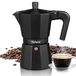 Yabano Kookplaat, espressomachine, 6 kopjes, Moka koffiepot, Italiaanse espresso voor gas of elektrische keramische kookplaat, Italiaans koffiezetapparaat voor cappuccino of latte (6 kopjes)