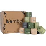 Bamboi 48st Bamboi Toiletpapier Bamboe Wc Papier 3-laags 48 Maxi rollen 380 vellen per rol 100% FSC Gecertificeerde Bamboe