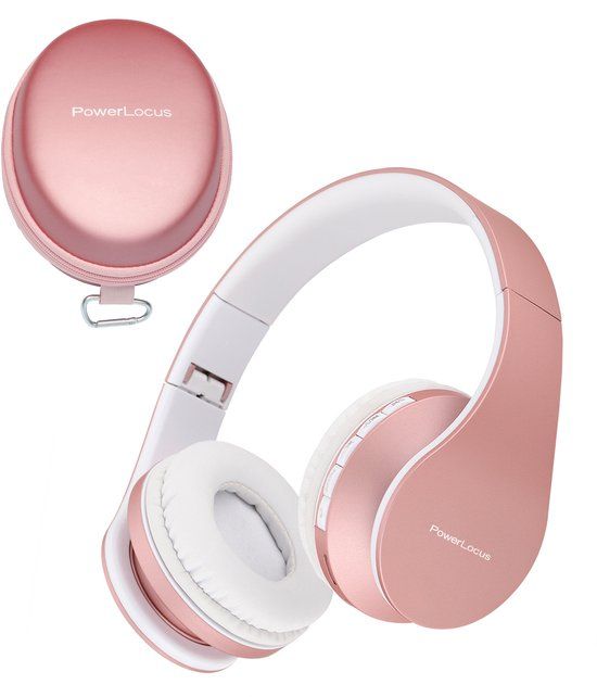 PowerLocus P1 - Draadloze Over-Ear Koptelefoon - Bluetooth - Rose Gold