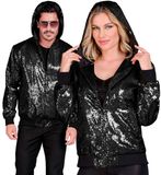 Widmann Milano Zwarte Pailletten Jas Black Sparkle L/XL
