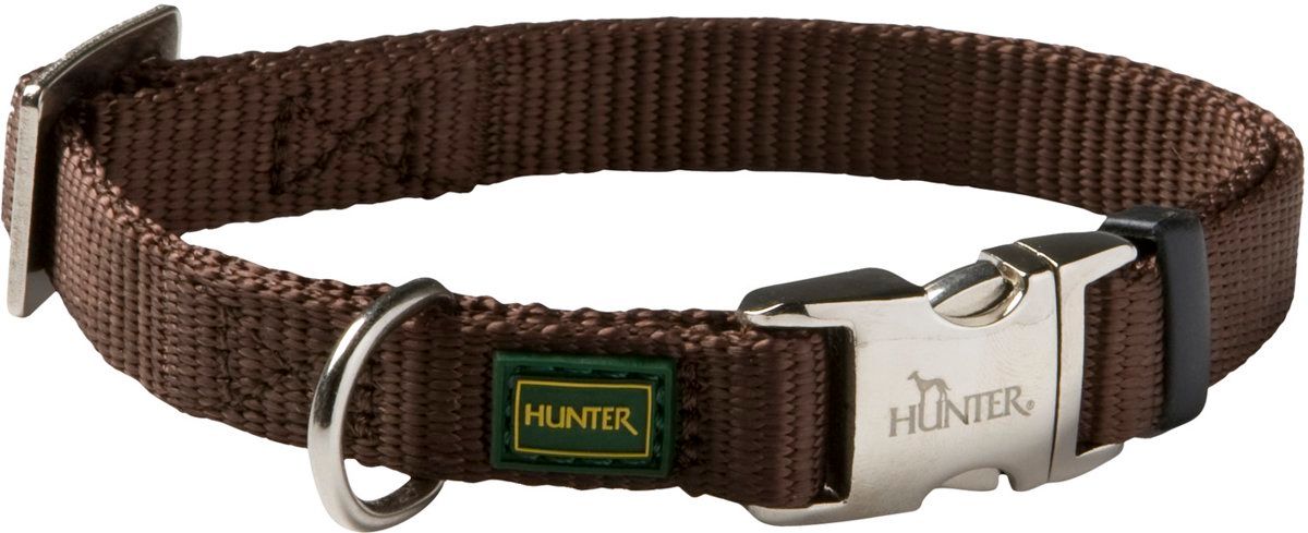Hunter Klikhalsband Alu Nylon Soft Bruin 45-65x2.5 cm