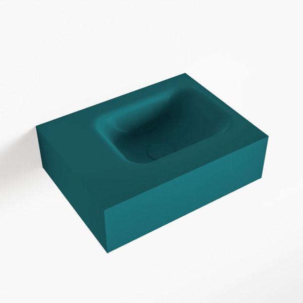 Mondiaz LEX Opbouwwastafel 40x30x12cm - Rechts - Solid Surface - Mat F52103Smag