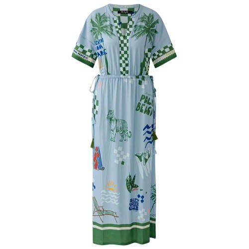 Miss Lagotte midi jurk lichtblauw