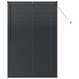 vidaXL Venetiaanse jaloezie Zwart 130 x 125 cm Aluminium