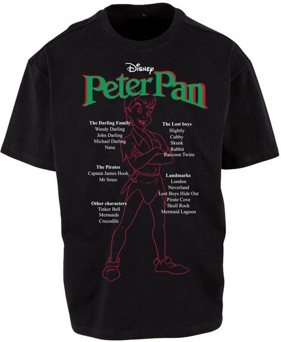 Peter Pan Silhouette Unisex T-shirt - Zwart - XL
