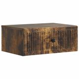vidaXL Nachtkastje Gerookt eiken 49 x 34,5 x 20 cm Bewerkt hout