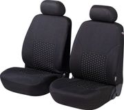 WALSER Dotspot Autostoelhoezen - Zwart - Tweedelige set voorstoelen