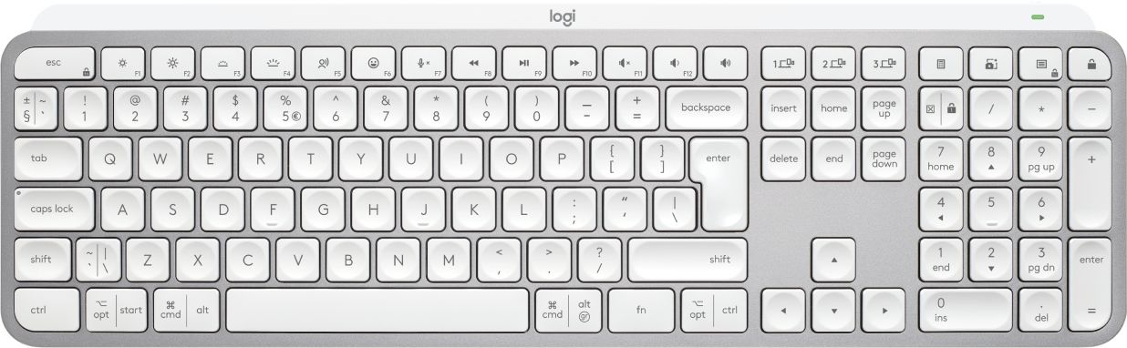 Logitech MX Keys S - Draadloos Toetsenbord - QWERTY US International - Aluminium, Wit