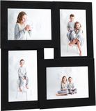 vidaXL Fotolijst voor 4x (10x15 cm) foto MDF Zwart