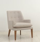 Sleepking Fauteuil Irna Linnen Zandkleur Hout