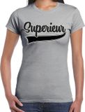 Bellatio Decorations T-shirt voor dames - Grijs - Maat L