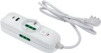 FANTON 474124 TRIAX prise multiple 2 USB A et C - 1 prise Schuko bypass - 2 prises bypass - Blanc