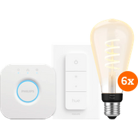 Philips Hue Filament White Ambiance Edison XL 6-Pack Startpakket