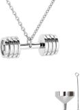 Hemelwinkel Luxe Ashanger - met Ketting (55 cm) - Voor As, Haren of Parfum - Assieraad - As Ketting - Gedenksieraad - Urn - As Hanger - Incl. As vuller en Opbergzakje - Dumbbell