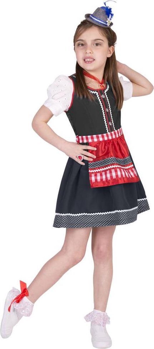 Funny Fashion Oktoberfest Kostuum | Tirol Anja | Meisje | Maat 140 | Carnaval kostuum | Verkleedkleding