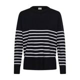 Kaffe Icecat Kaffe gestreepte pullover - zwart