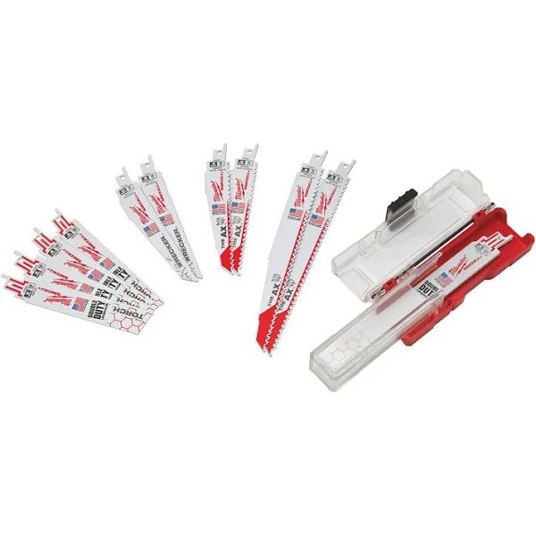 Milwaukee 12-delige Reciprozaagbladen Set - Hout/Metaal/Sloopwerk