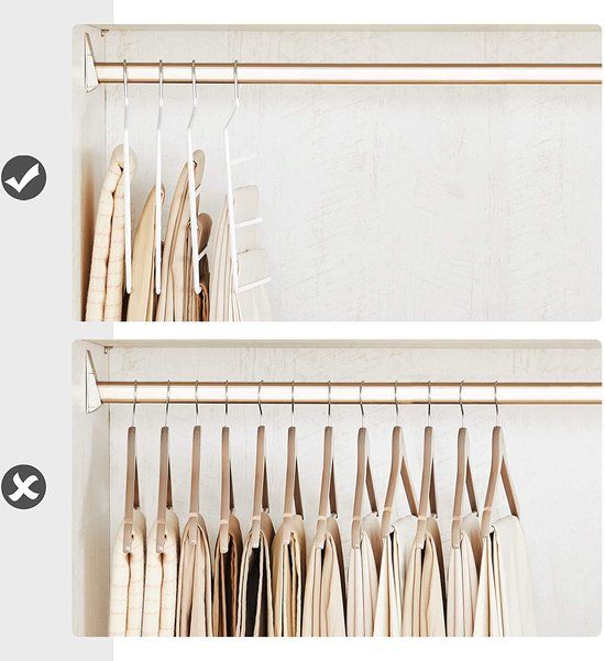 Naqsh Store Broekhanger - Set van 4 - Ruimtebesparend - Wit