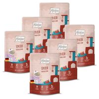 MjAMjAM - Alimentation humide premium pour chats - Quetschie - Senior - Délicieux bœuf, lot de 6 (6x300g), sans céréales