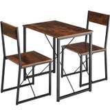 Tectake - Zitgroep Margate Industrieel Donkerbruin - 404352