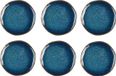 Medard de Noblat Vertigo Denim Dessertborden 21 cm 6-delig Stoneware Blauw/Bruin