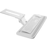 VIVO Verstelbare 25 x 10 inch Computer Toetsenbord en Muis Platform Lade Ergonomische Onder Tafel Bureau Mount Lade Onderbureau Plank, Wit, MOUNT-KB03W