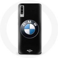BMW Etui voor Samsung Galaxy A50 Logo zwarte achtergrond Maniacase