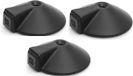 Dulimex Deurstopper/deurbuffer - 3x - D85mm - RVS - Zwart