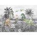 Le Monde Des Dinosaures Papier Peint Intissé - Délavé - 375x270 cm