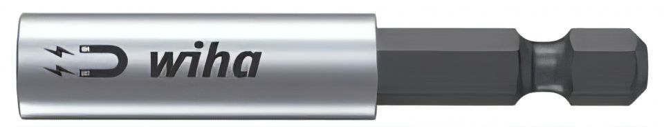 Wiha bithouder 1/4\" magnetisch 60 mm staal zilver /grijs