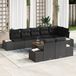 vidaXL - Tuinbank - Set - 4 zitplekken - Zwart - Polyrattan