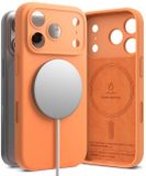 Ringke Silicone Magnetic Hoesje Geschikt voor Apple iPhone 17 Pro | Compatibel met MagSafe / Qi2 | Back Cover met Magneet | Zacht Siliconen | Slank Design | Oranje