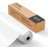 VEVOR Vinyl Film Warmteoverdrachtsfolie Vinylrol 304,8 x 15240 mm Wit