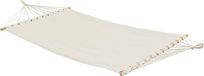 Merkloos Hangmat met spreidstok XXL Staafhangmat 200x120 Beige - dubbele Hangmat - Tuinhangmat 2 personen Hangmat met spreidstok