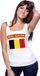 Bellatio Decorations Shoppartners Bv Belgie singlet shirt/ tanktop met Belgische vlag wit dames S
