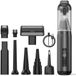 Aspirateur à main sans fil sans marque pour voiture - Aspirateur portable rechargeable pour voiture - Noir - 7 accessoires - 16000Pa