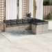 Maison Exclusive - Ensemble de jardin, 9 pièces, avec coussins, en polyrotin gris clair