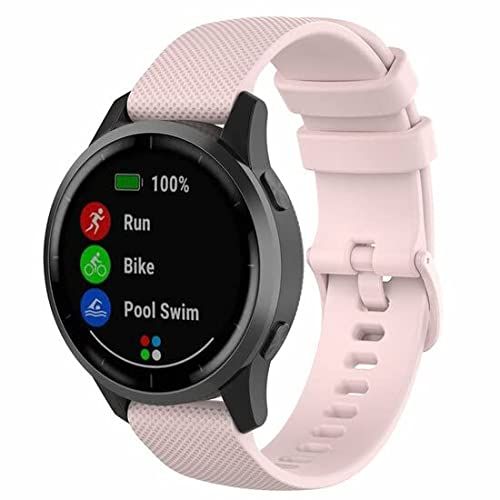 Qubix Sportband met motief - Lichtroze - Compatible met Garmin Vivoactive 3 - 20mm