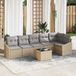 Maison Exclusive - Ensemble de jardin 7 pièces. Polyrotin beige et gris clair