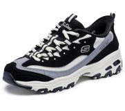 Skechers D LITES-SMOOTH NOSTALGIA Dames Instappers - Zwart / Naturel