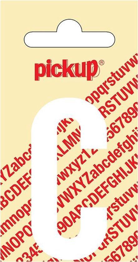Pickup Plakletter Nobel 60 mm wit C
