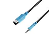 Adam Hall Cables 3 STAR BW MIDI 0150 3,5 mm stereo mini-jack stekker op 5-polige MIDI-stekker, zwart, 1,5 m