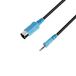 Adam Hall Cables 3 STAR BW MIDI 0150 3,5 mm stereo mini-jack stekker op 5-polige MIDI-stekker, zwart, 1,5 m