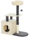 Carton de griffoir pour chat - Arbre à chat/cage pour chat - 92 cm de haut - 5 niveaux - Maisonnette et lit - Poteaux en sisal avec balle - Vert olive
