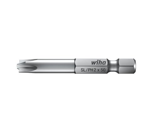 Wiha Professional PlusMinus/Phillips Bit - 1/4" SL/PH1 x 90 mm - 5 Pieces