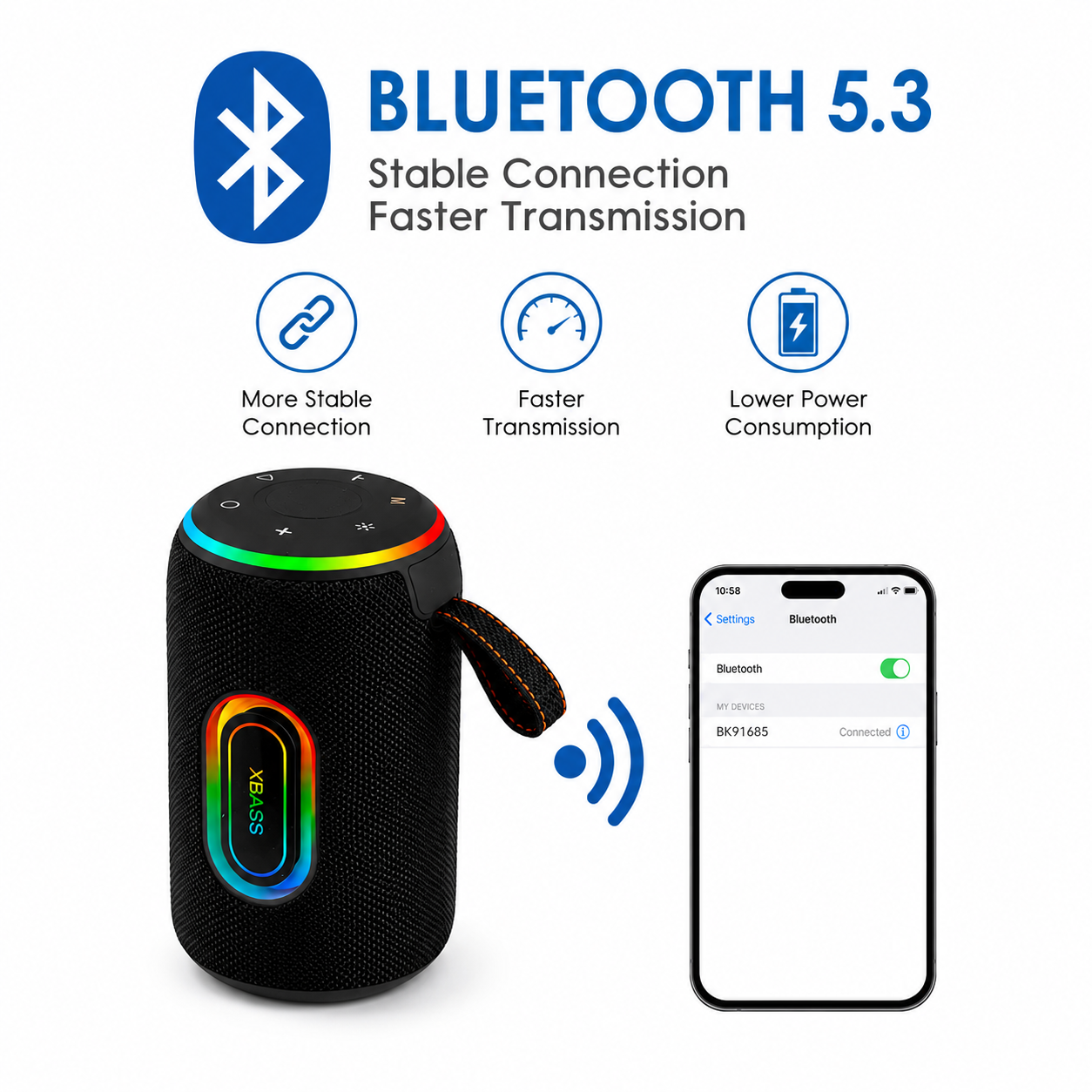 other 20W RGB Bluetooth draagbare luidspreker met verbeterde bas