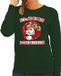 Bellatio Decorations BD Foute Kersttrui - Dames - Groen - Bier Drinkende Kerstman - Niks HOHOHO - L