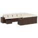 vidaXL 11-delige loungeset met kussens, polyrattan, bruin